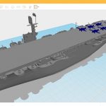 XYZmaker 1/450 scale USS Bogue Escort Carrier 3D printed Ender 3 Pro