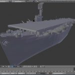 Blender 1/450 scale USS Bogue Escort Carrier 3D printed Ender 3 Pro