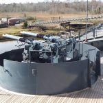 WW2 Battleship USS North Carolina 40mm quad Bofor