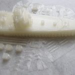 1/450 scale IJN Sendi CL parts printed on Da Vinci Mini