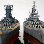 Hasegawa USS Missouri and Hasegawa IJN Yamoto WW2 Battleships 1/450 scale