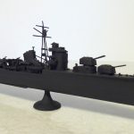 primed IJN Akizuki WW2 destroyer i/450 scale 3D printed Ender 3 Pro