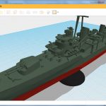 XYZ maker 1/450 scale IJN Yugumo destroyer 3D printed Da Vinci mini