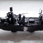 Assembled - USS Texas Battleship, Ender 3 Pro print example iin 1/450 scale