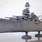 USS Texas Battleship, Ender 3 Pro print example iin 1/450 scale