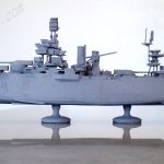 USS Texas Battleship, Ender 3 Pro print example in 1/450 scale
